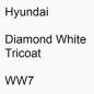 Preview: Hyundai, Diamond White Tricoat, WW7.